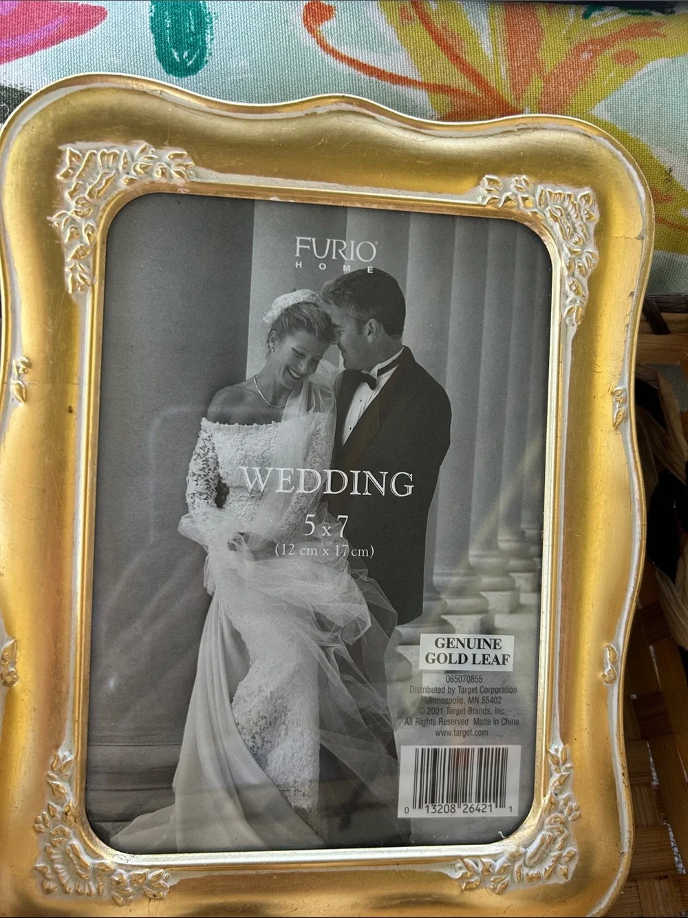 Vintage 2001 Furo HomeGold Ornate 5x7 Picture Frame